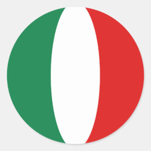 Italien Fischaugen-Flaggenaufkleber Runder Aufkleber