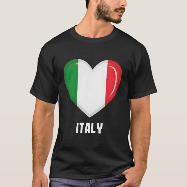 Italien Flag Hoodie Italienisch T-Shirt (Vorderseite)