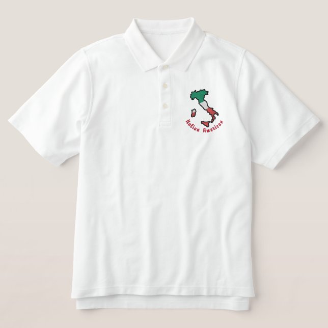 Italien Flag Map T-Shirts, Polos (Design Vorderseite)