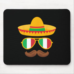 Italien Flag Sungles Italian Cinco De Mayo Mexican Mousepad