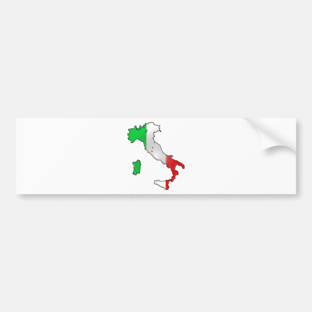 Italien-Flagge Autoaufkleber (Vorne)