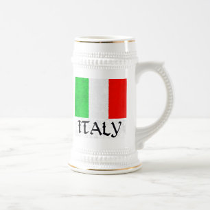ITALIEN-FLAGGE BIERGLAS