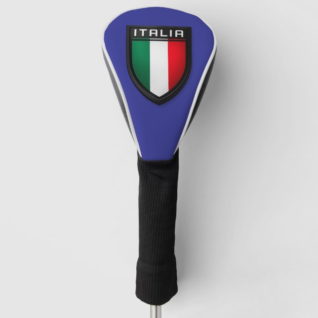 Italien-Flagge Golfabdeckung Golf Headcover (Vorderseite)