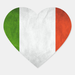 Italien-Flagge Herz-Aufkleber