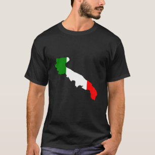 Italien-Flagge in Apulien Umriss Apulien T-Shirt