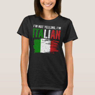Italien Flagge Italienischer Roots Spaß Ich schrei T-Shirt