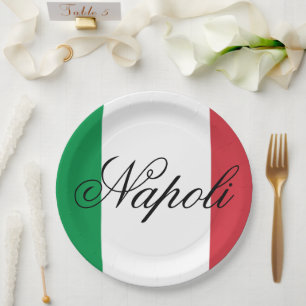 Italien-Flagge Italienischer Stolz Europa Land Pappteller