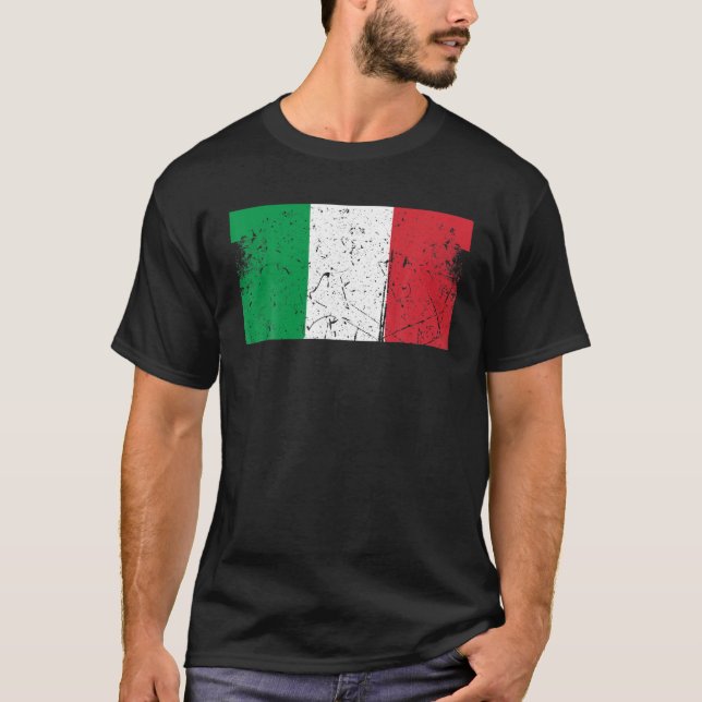 Italien - Flagge Italienisches Azzurri Vintag T-Shirt (Vorderseite)