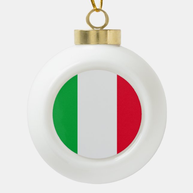 Italien-Flagge Keramik Kugel-Ornament (Vorderseite)