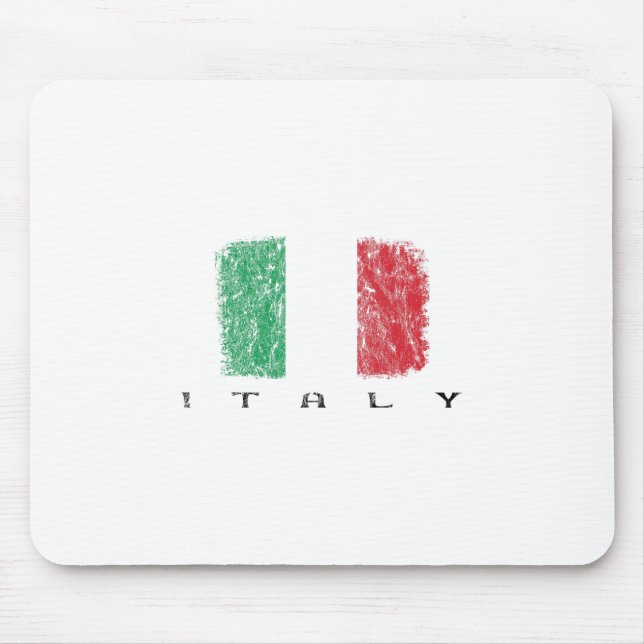 Italien-Flagge  Mousepad (Vorne)