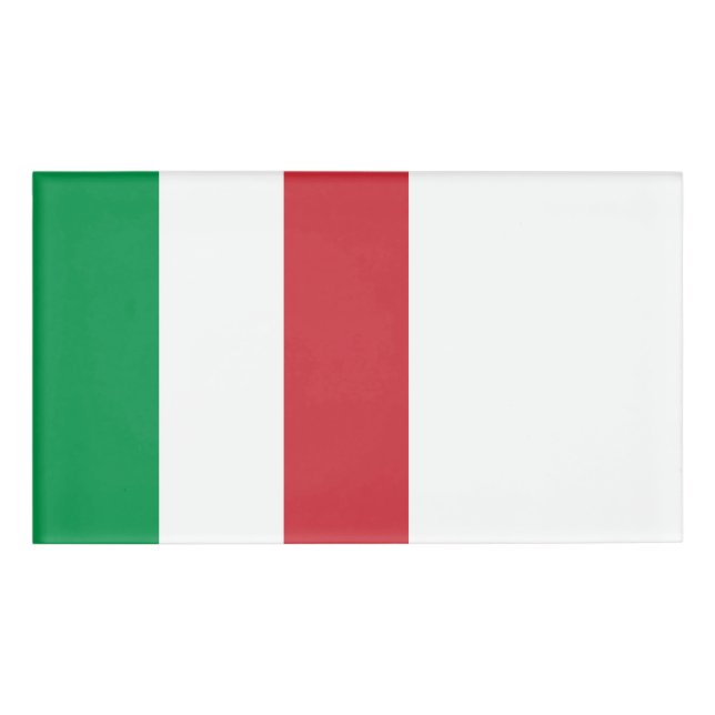 Italien-Flagge Namenschild (Vorderseite)