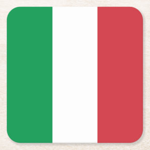 Italien Flagge Rechteckiger Pappuntersetzer