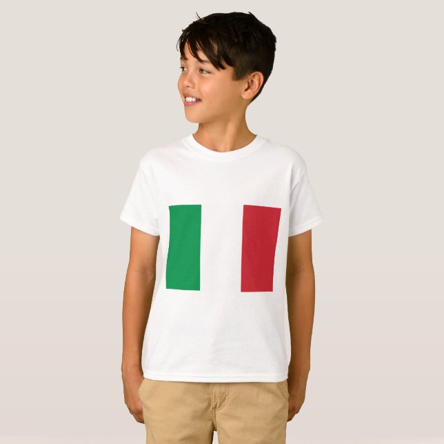 Italien-Flagge T-Shirt (Vorne ganz)