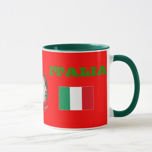ITALIEN-Flagge u. Wappen Tasse (Rechts)