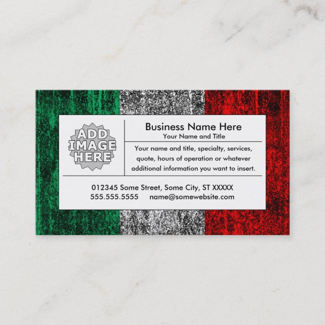 Italien-Flagge Visitenkarte (Vorderseite)