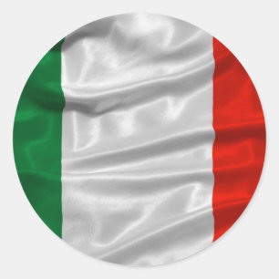 Italien-Flaggen-Aufkleber Runder Aufkleber