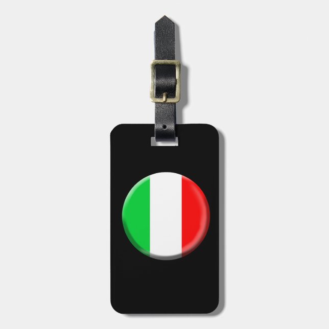 Italien-Flaggen-Gepäckanhänger Gepäckanhänger (Vorderseite vertikal)