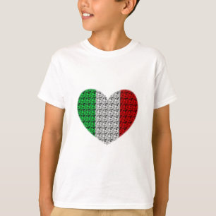 Italien-Flaggen-Herz T-Shirt