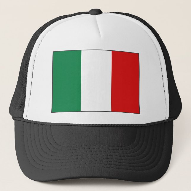 Italien-Flaggen-Hut Truckerkappe (Vorderseite)