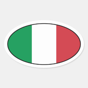 Italien-Flaggen-Oval-Aufkleber Ovaler Aufkleber