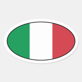 Italien-Flaggen-Oval-Aufkleber Ovaler Aufkleber