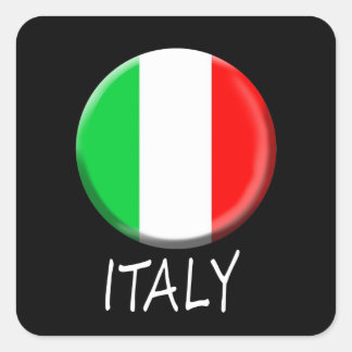 Italien Flaggenaufkleber Quadratischer Aufkleber