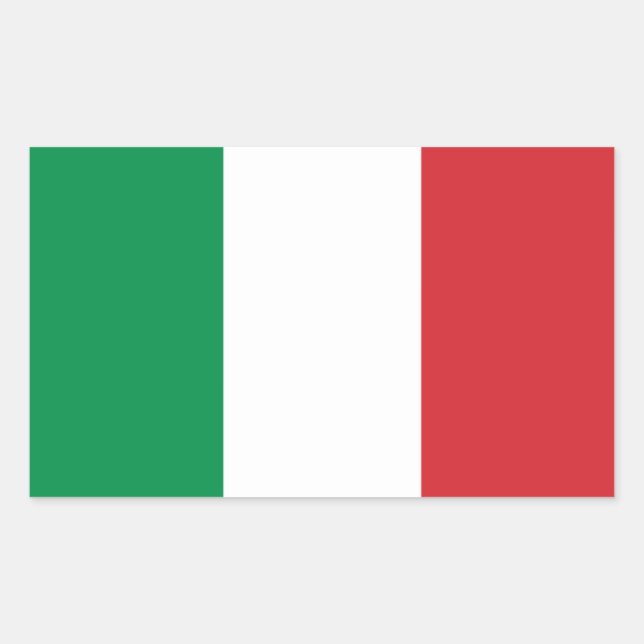 Italien Flaggenaufkleber Rechteckiger Aufkleber (Vorderseite)