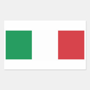 Italien Flaggenaufkleber Rechteckiger Aufkleber