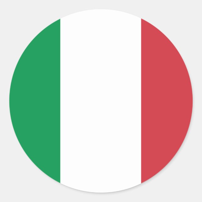 Italien Flaggenaufkleber Runder Aufkleber (Vorderseite)