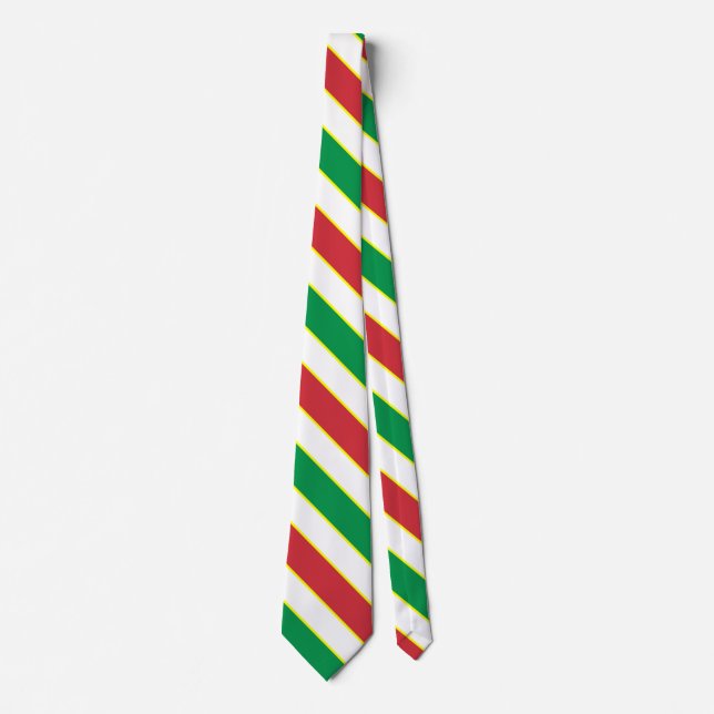 Italien Flaggenfarben Elegant Patriotic Neck Tie Krawatte (Vorderseite)