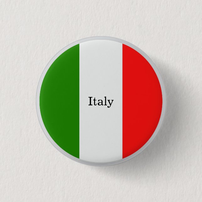 Italien, Flaggenfarben, gekennzeichnet Button (Vorderseite)