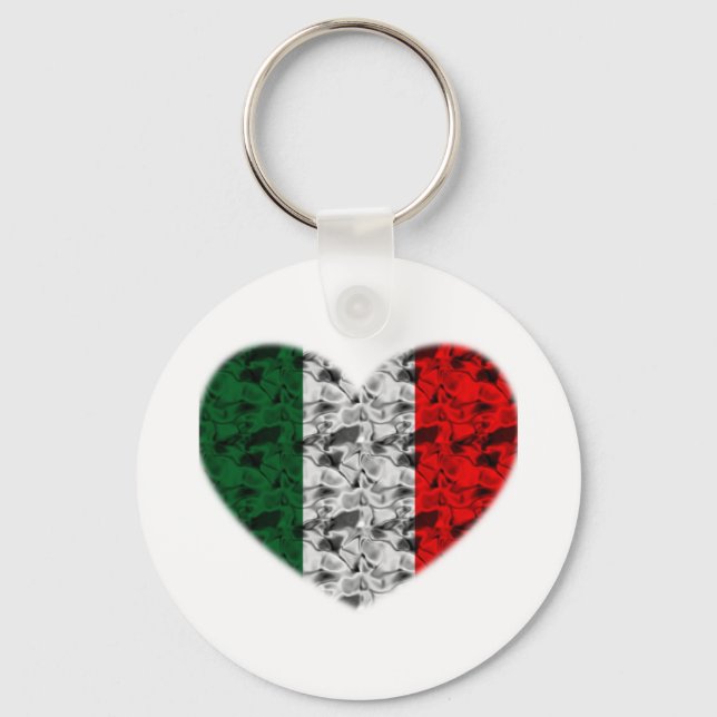 Italien - Flaggenherz Schlüsselanhänger (Vorderseite)