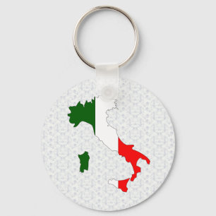 Italien Flaggenkarte mit voller Größe Schlüsselanhänger
