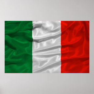 Italien Flaggenplakat Poster