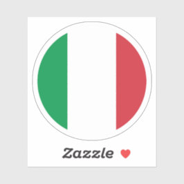 Italien Flaggenrundkleber Aufkleber