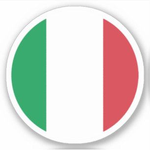 Italien Flaggenrundkleber Aufkleber