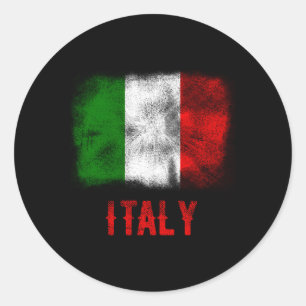 Italien Flaggenstaat Amerikas Italienischer Stolz Runder Aufkleber