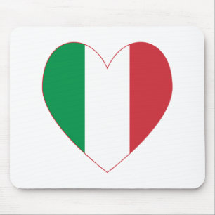 Italien Flaggenstaat Rote Grenze Herz Mousepad