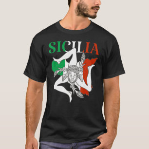 Italien Flaggenstaat Trinacria Sicilia Sizilien Si T-Shirt