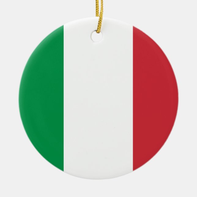 Italien - Flaggenverzierung Keramik Ornament (Vorne)