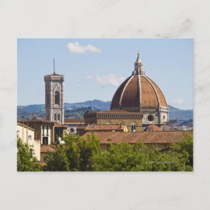 Italien, Florenz, Blick auf den Dom von Florenz Postkarte