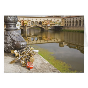 Italien, Florenz, Liebe Locks und Reflektionen in