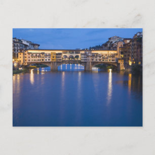 Italien, Florenz, Nachtreflexionen in der Postkarte