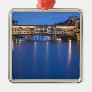 Italien, Florenz, Nachtreflexionen in der Silbernes Ornament