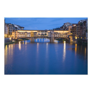 Italien, Florenz, Nachtüberblicke Fotodruck