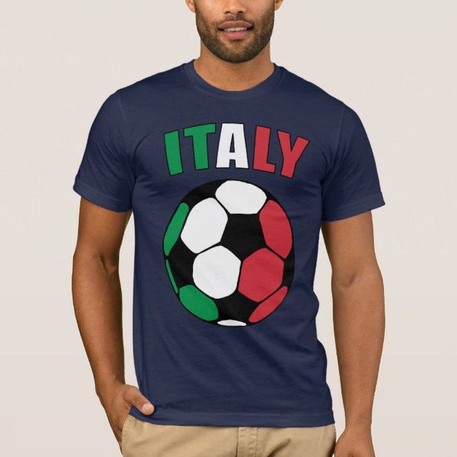 Italien Footy (dunkel) T-Shirt (Vorderseite)