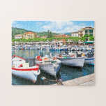 Italien Foto landschaftlicher Seehafen<br><div class="desc">Italien Foto landschaftlichen Sommer See Hafen Jigsaw Puzzle.</div>