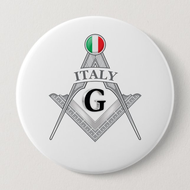 Italien Freimaurerei Zeichen Button (Vorderseite)