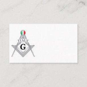 Italien Freimaurerei Zeichen Visitenkarte