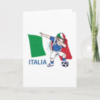 Italien Fußball Fan Kind Dabbing Schulboy